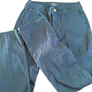 Riders by Lee Jeans Womens 8M 28x31 Turquoise Straight Sequins Boho Hippie comfy